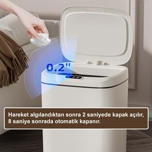 Greentech Sensörlü Şarjlı 16 Litre Çöp Kovası / GT-SC13