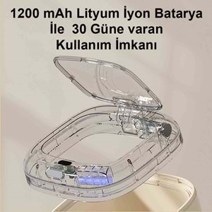Greentech Sensörlü 40 Litre Çöp Kovası Şarj Edilebilir Lityum Pilli Beyaz / GT-SC21B