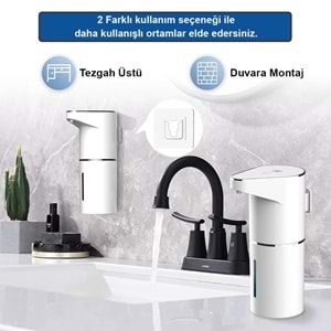 Greentech Sensörlü USB Şarjlı Köpük Sabunluk / GT-SD01