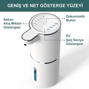 Greentech Sensörlü USB Şarjlı Köpük Sabunluk / GT-SD03