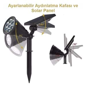 Greentech Güneş Enerjili Renk Değiştiren 7 Ledli Bahçe Işık / GT-SL04