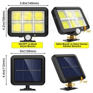 Greentech Güneş Enerjili 120 Cob Led Aydınlatma / GT-SL09