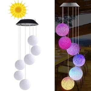 Greentech Güneş Enerjili Renk Geçişli Kristal Top Aydınlatma / GT-SL10