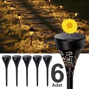 Greentech Güneş Enerjili Bahçe / Çim Aydınlatma 6 Adet / GT-SL17N