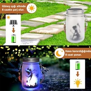 Greentech Güneş Enerjili Dekoratif LED Fener / Askılı Bahçe Feneri / Bahçe Dekoras. Feneri / GT-SL27