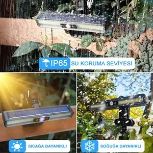 Greentech Güneş Enerjili Hareket Sensörlü Mandallı LED Aydınlatma / GT-SL29