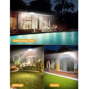 Greentech 348 Ledli, Güneş Enerjili, Hareket Sensörlü, 3 Taraflı Aydınlatma / GT-SL30