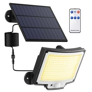 Greentech Güneş Enerjili, Hareket Sensörlü, 228 Boncuk LED Aydınlatma / GT-SL33