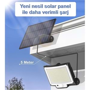 Greentech Güneş Enerjili, Hareket Sensörlü, 228 Boncuk LED Aydınlatma / GT-SL33