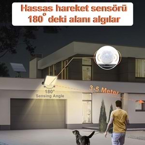 Greentech Güneş Enerjili, Hareket Sensörlü, 228 Boncuk LED Aydınlatma / GT-SL33