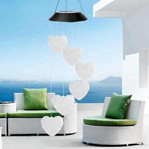 Greentech Güneş Enerjili Renk Geçişli Kristal Kalp Aydınlatma / GT-SL40