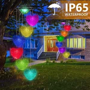 Greentech Güneş Enerjili Renk Geçişli Kristal Kalp Aydınlatma / GT-SL40