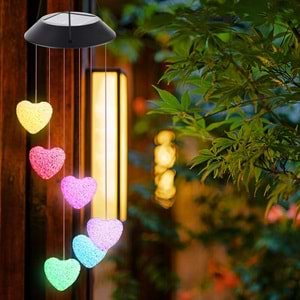 Greentech Güneş Enerjili Renk Geçişli Kristal Kalp Aydınlatma / GT-SL40