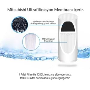 Greentech Water UF Membran Filtreli Kartuş / 3 Adet / GW-C01P1