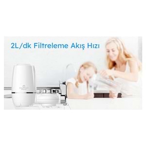 Greentech Water UF Membran Filtreli Musluk Ucu Arıtıcı / 3 Adet UF Membran Filtreli Kartuş / GW-D01P2