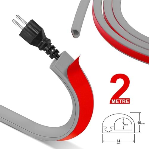 Greentech Esnek Kablo Kanalı Gri / GT-KK02