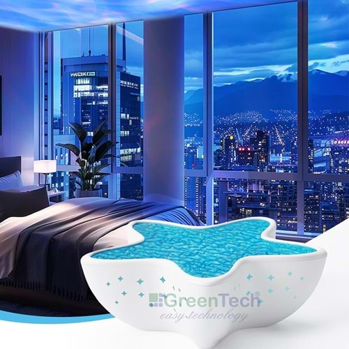 Greentech 7 Renk Şarjlı Deniz Yıldızı Projektör / GT-LP01