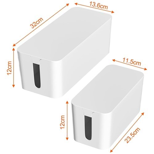 Greentech Kablo Düzenleme Kutusu (Beyaz Renk-Büyük Boy) GT-PK04