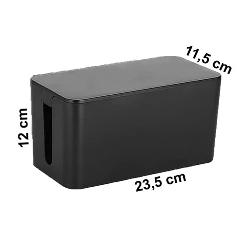 Greentech Kablo Düzenleme Kutusu (Siyah Renk-Küçük Boy) GT-PK05