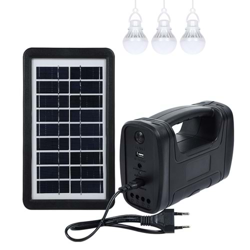 Greentech Güneş Enerjili (Solar) Aydınlatma Sistemi Seti / GT-PS07