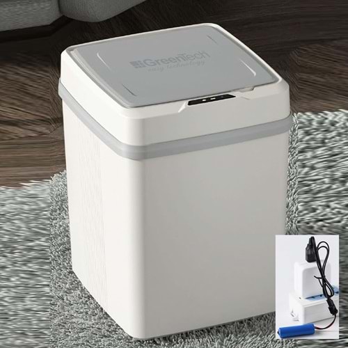 Sensörlü 12 Litre Çöp Kovası (Şarj Edilebilir Lityum Pilli) / GT-SC01