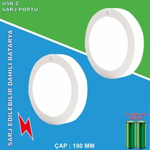 Greentech Şarjlı Hareket Sensörlü Led Aydınlatma / GT-CL05-2 Adet