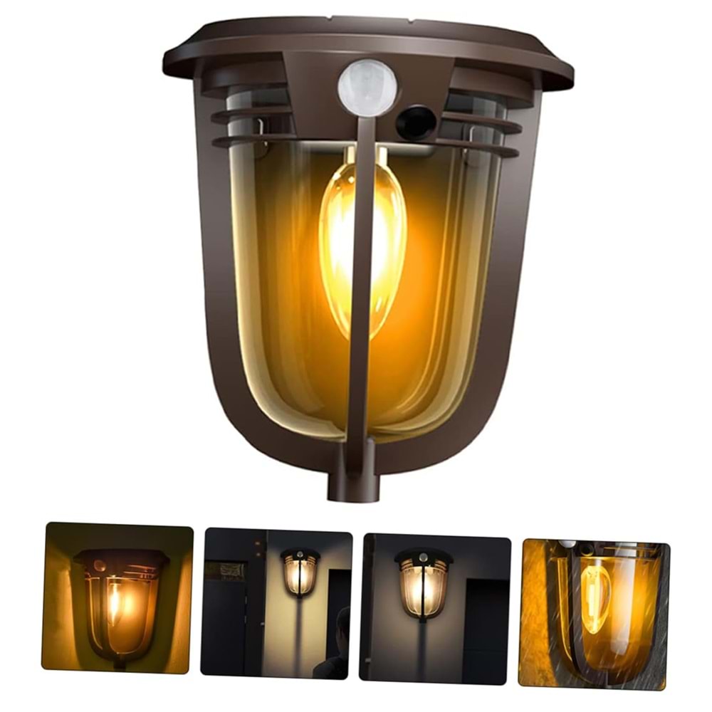 Greentech Güneş Enerjili Hareket Sensörlü, Cob Led Duvar Aplik / GT-SL18