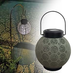 Greentech Güneş Enerjili Dekoratif Led Fener / Askılı Bahçe Feneri /Bahçe Dekorasyon Fen/ GT-SL25/G