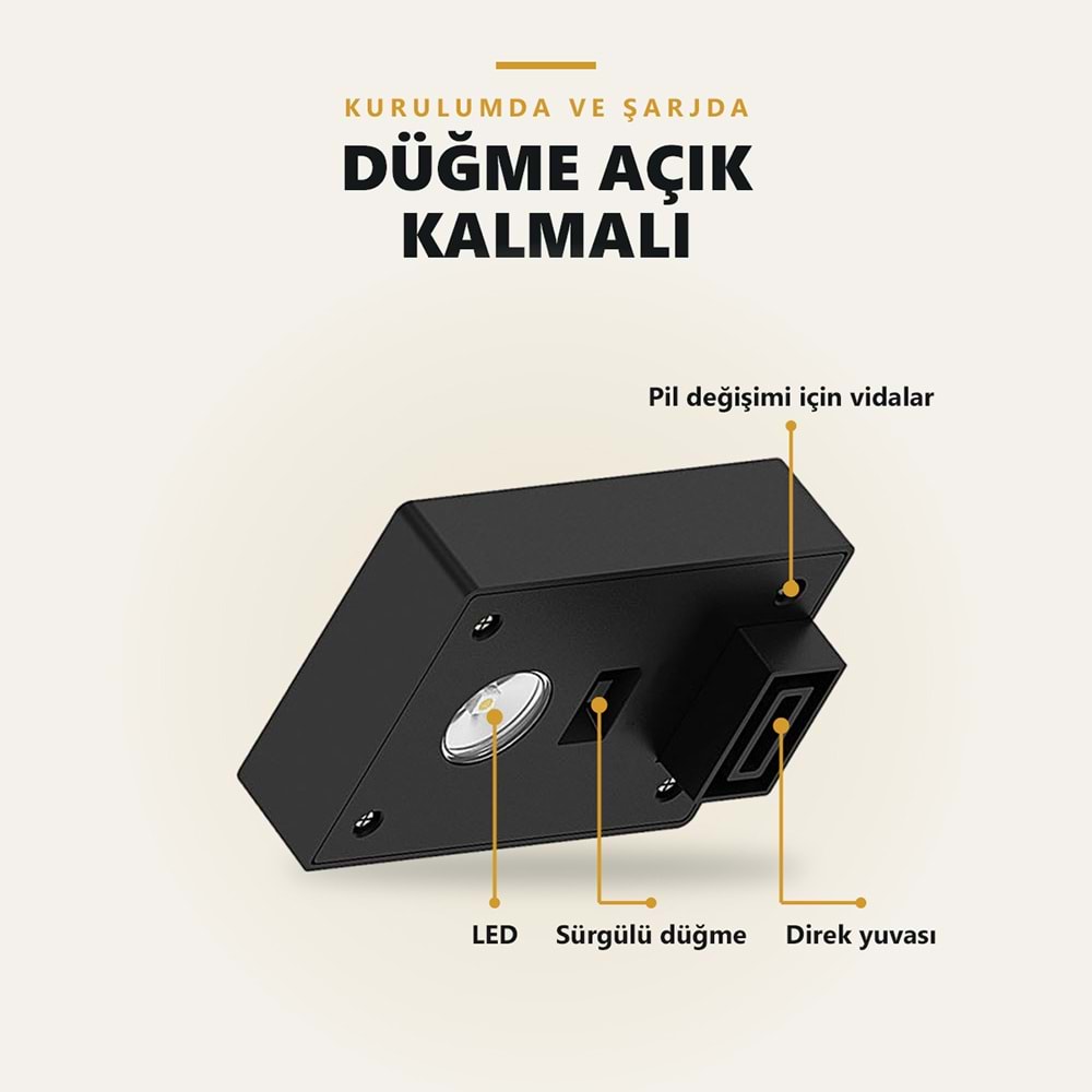 Greentech Güneş Enerjili Kazıklı Bahçe Yolu Lambası, Aşağı Işıklı, Siyah, 4 Adet / GT-SL50